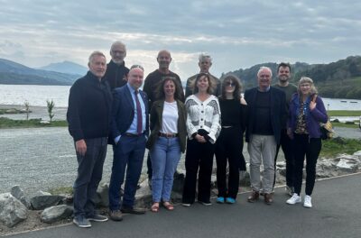 The Cabinet of Gwynedd County Council visit Bala